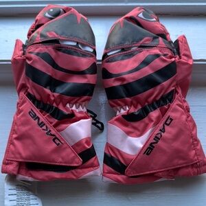 Dakine Pink and Black Winter Mittens